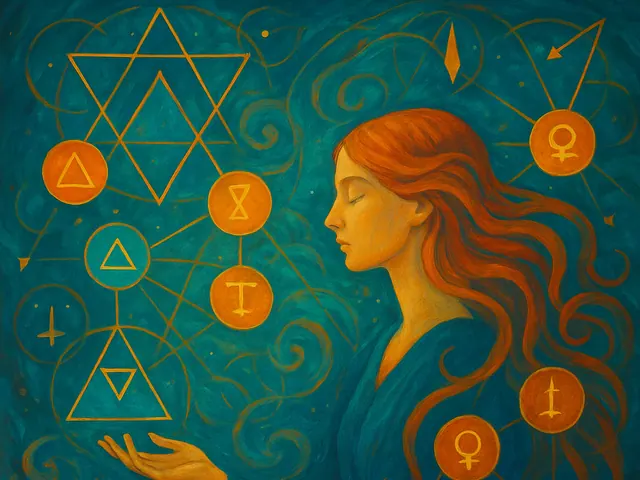 December 2025 newsletter illustration: December opens under an unusually coordinated sky: the first days bring multiple grand trines and a constellation of kites that connect Jupi