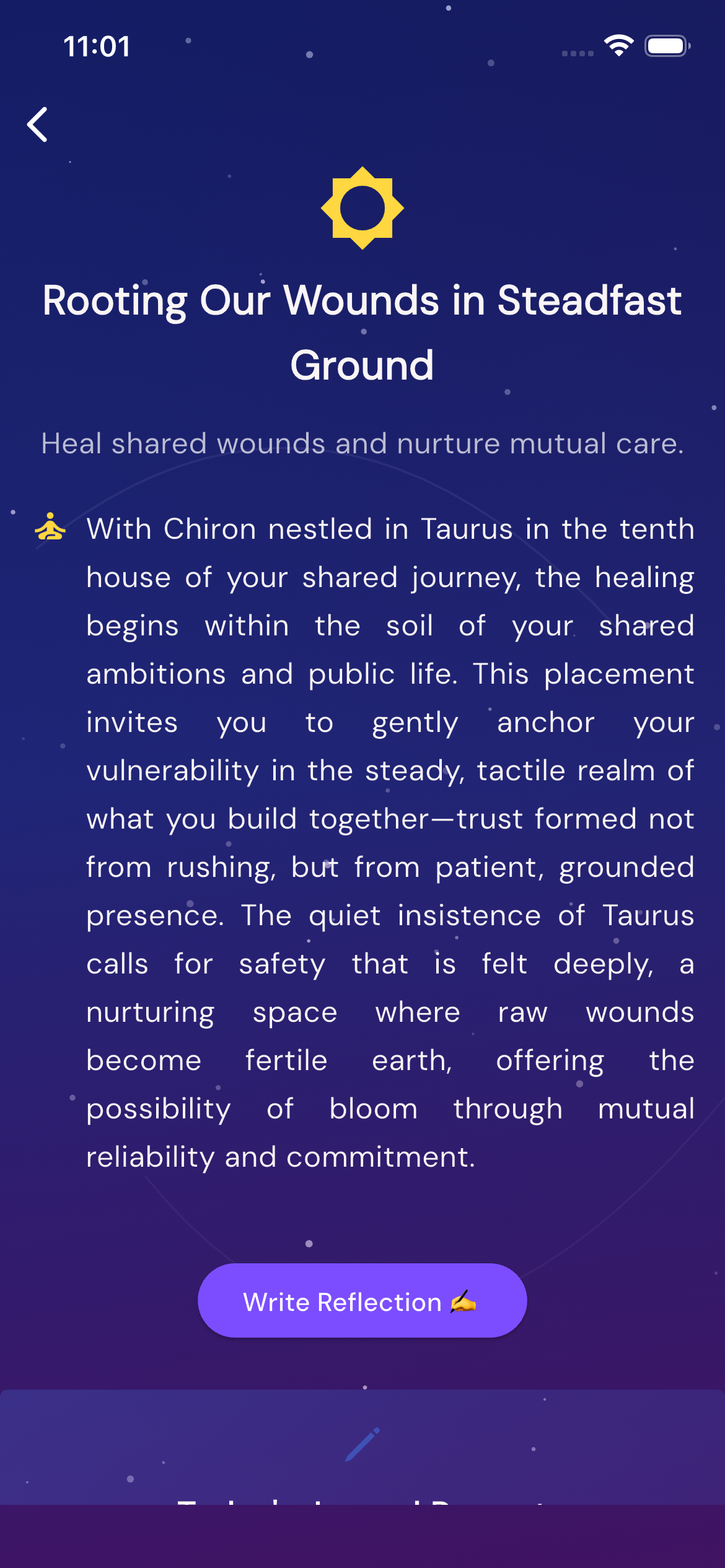 Journey reflection prompt