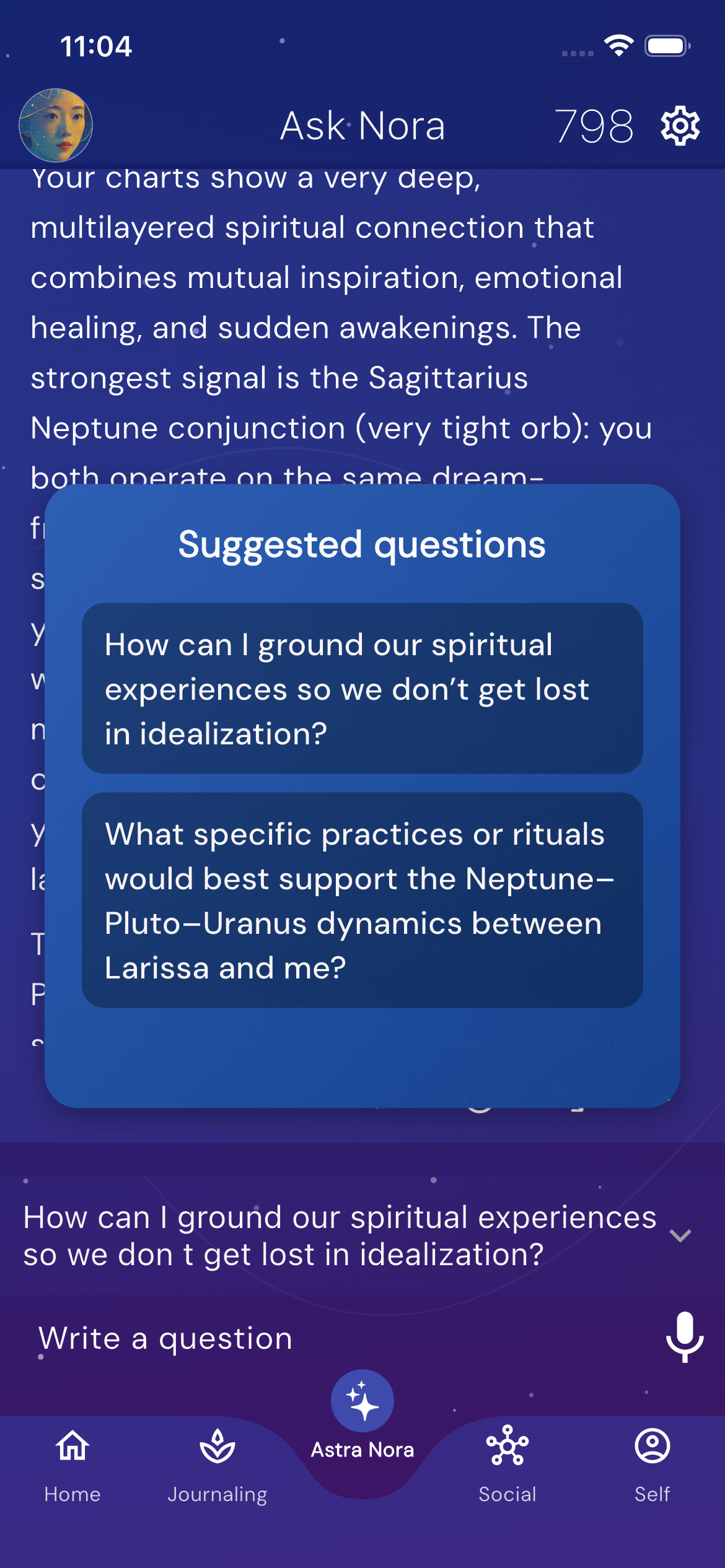 Suggested follow-up chat questions