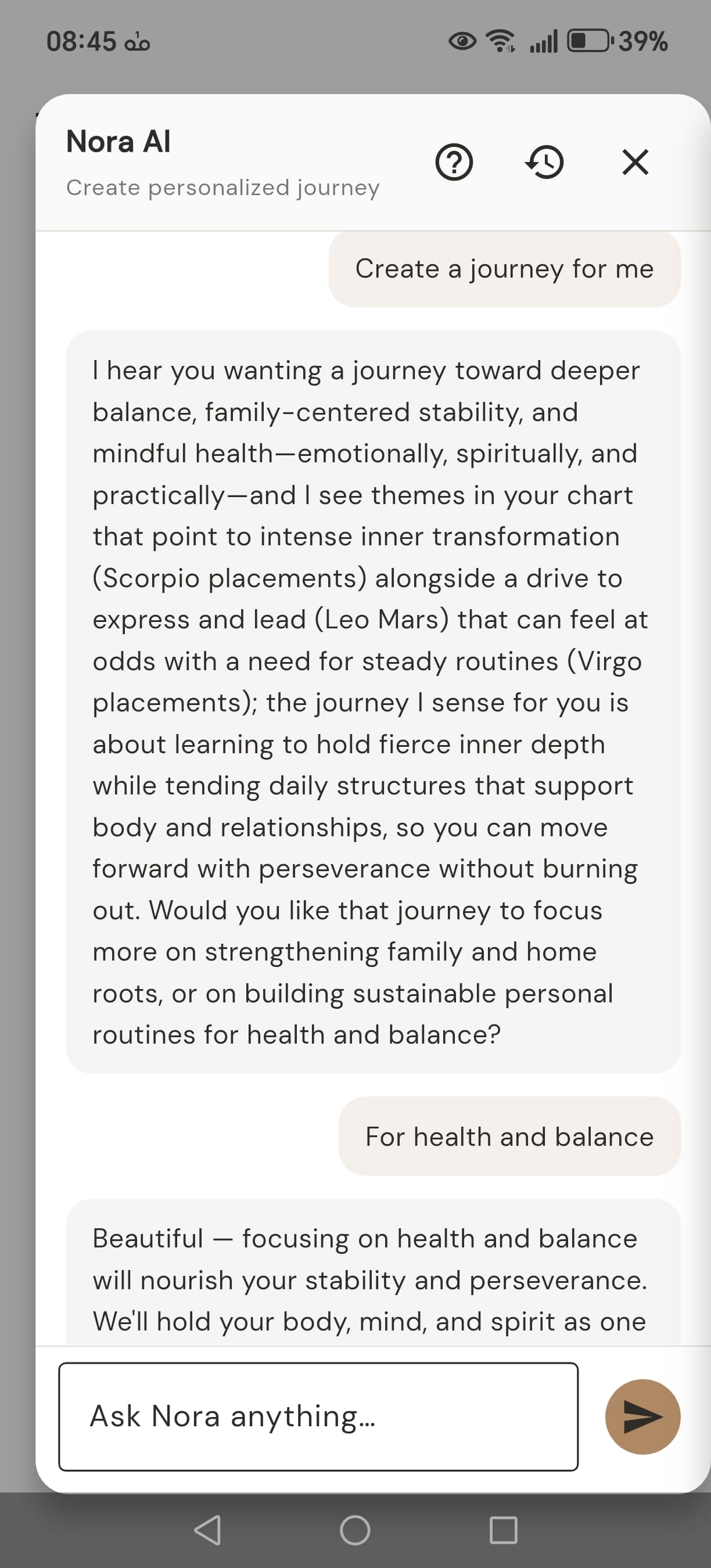 The Journey screenshot - chat example 1p