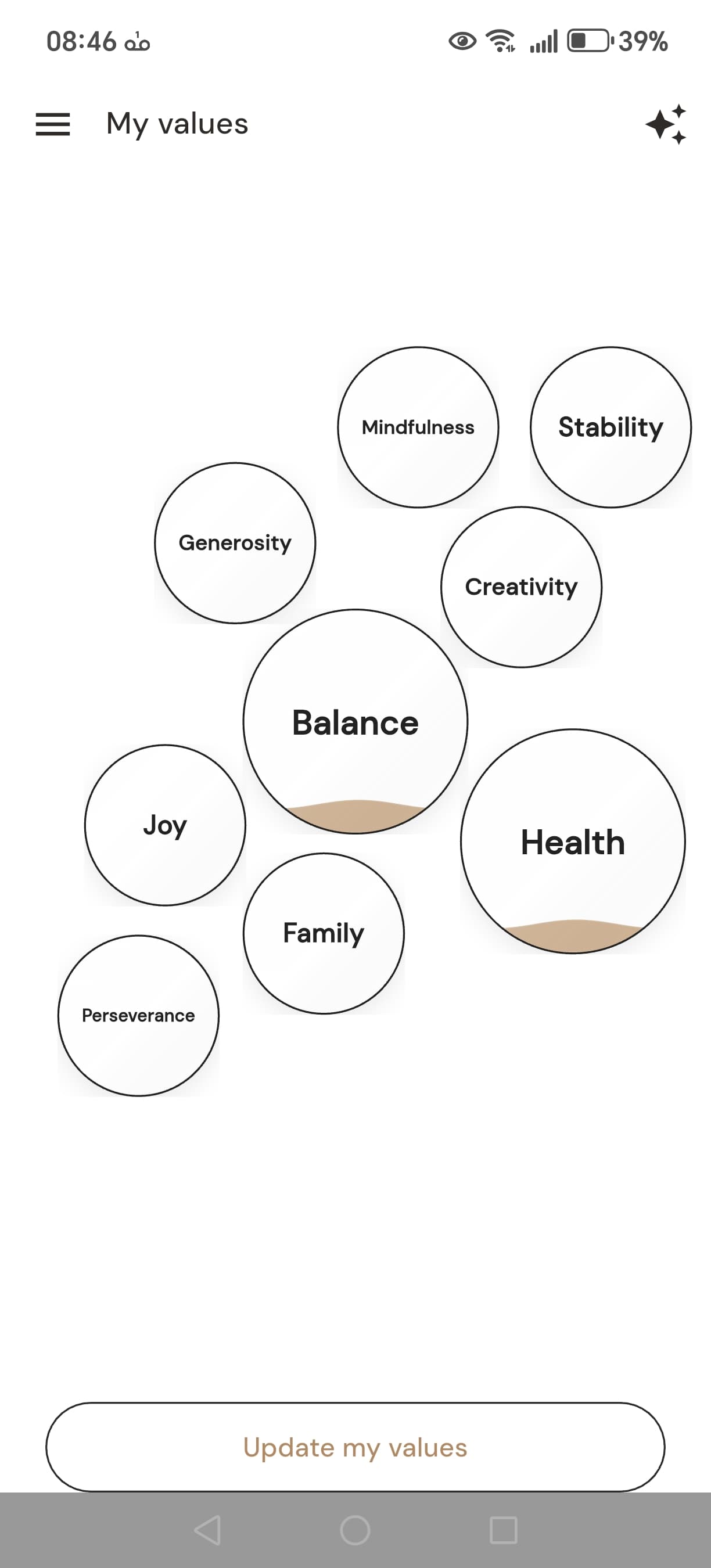 The Journey screenshot - self cvalues